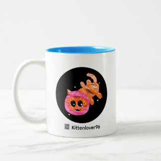 Weltraum-Katzen-Tasse Zweifarbige Tasse