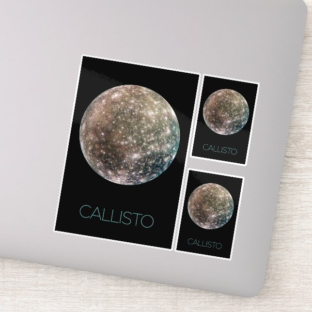 Weltraum, Kosmos, Sonnensystem, Mond Callisto Aufkleber (Detail)