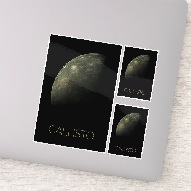 Weltraum, Kosmos, Sonnensystem, Mond Callisto Aufkleber (Detail)