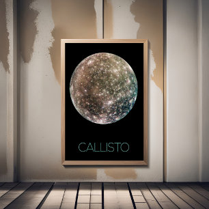 Weltraum, Kosmos, Sonnensystem, Mond Callisto Fotodruck