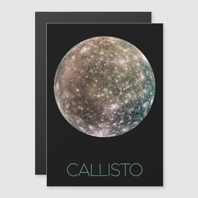 Weltraum, Kosmos, Sonnensystem, Mond Callisto Magneteinladung (Vorne/Hinten)