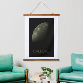 Weltraum, Kosmos, Sonnensystem, Mond Callisto Wandteppich Mit Holzrahmen