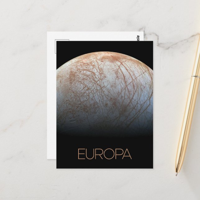 Weltraum, Kosmos, Sonnensystem, Mond Europa Postkarte (Vorderseite/Rückseite Beispiel)