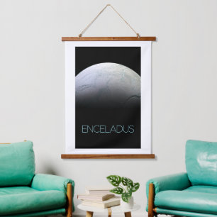 Weltraum, Kosmos, Sonnensystem, Mondkalender Wandteppich Mit Holzrahmen
