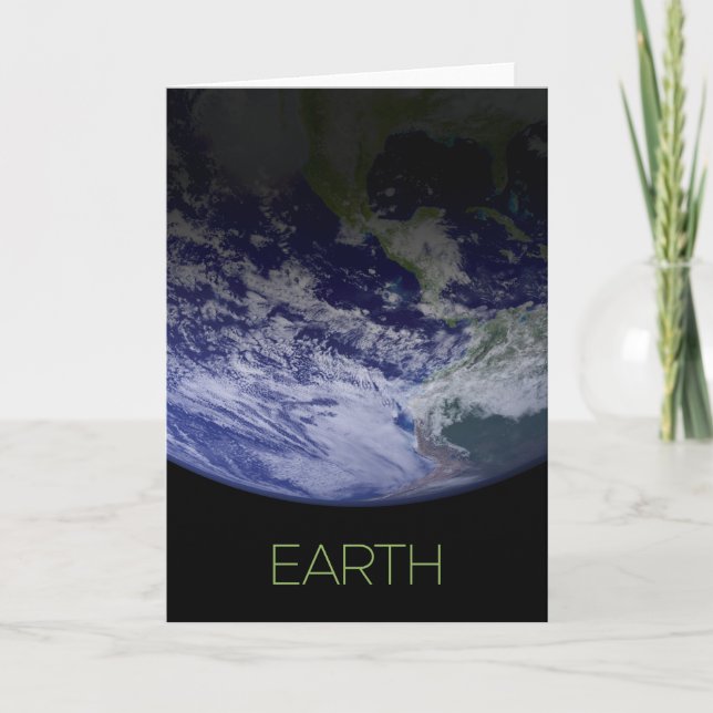 Weltraum, Kosmos, Sonnensystem, Planet Erde Karte (Vorderseite)