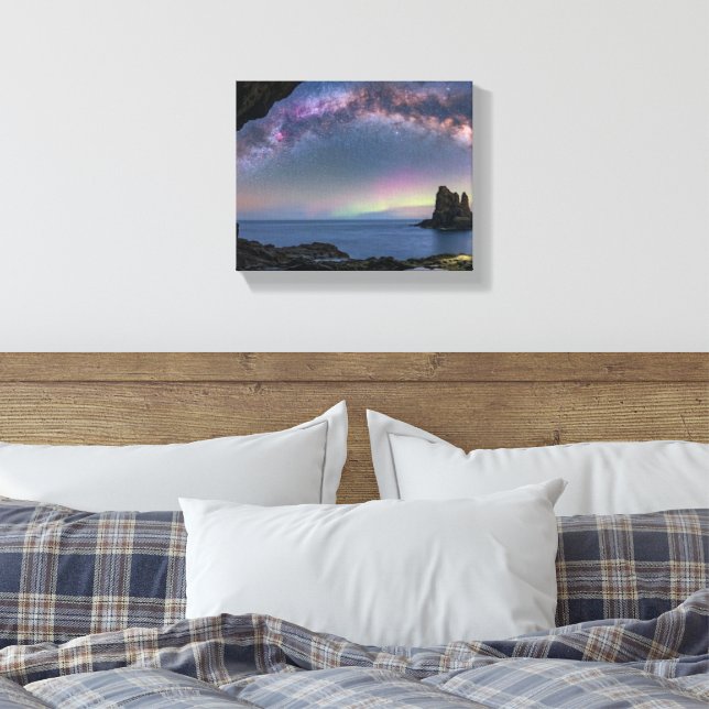 Weltraum-Leinwand für Büro oder Wohnzimmer Leinwanddruck (Insitu (Schlafzimmer))