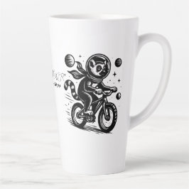 Weltraum Lemur Astronaut fährt Fahrrad - Madagaska Milchtasse