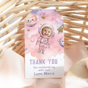 Weltraum Mädchen Astronaut Foto Danke Geschenkanhänger