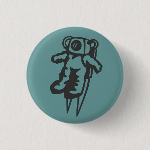 Weltraum-Mann-Knopfabzeichen Button