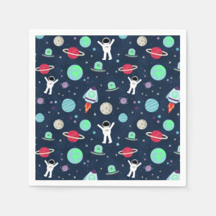 Weltraum-Muster-Illustration Serviette