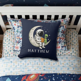 Weltraum Navy Blue Kid's Room Kissen