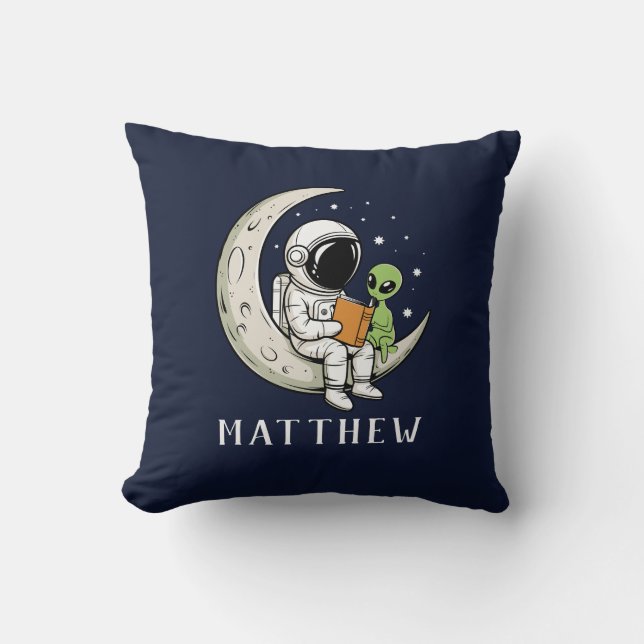 Weltraum Navy Blue Kid's Room Kissen (Vorderseite)