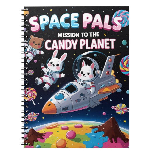 Weltraum-Pals: Mission beim Tier "Candy Planet" Notizblock (Vorderseite)