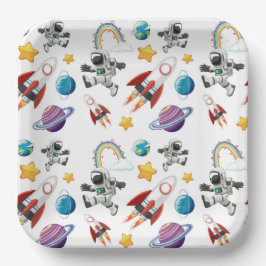 Weltraum Pappteller