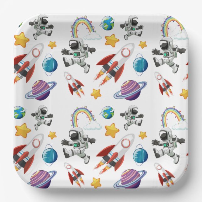 Weltraum Pappteller (Vorderseite)