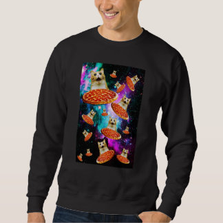 Weltraum-Pizza-Katzen-Astronaut-Kätzchen-Sarkasmus Sweatshirt