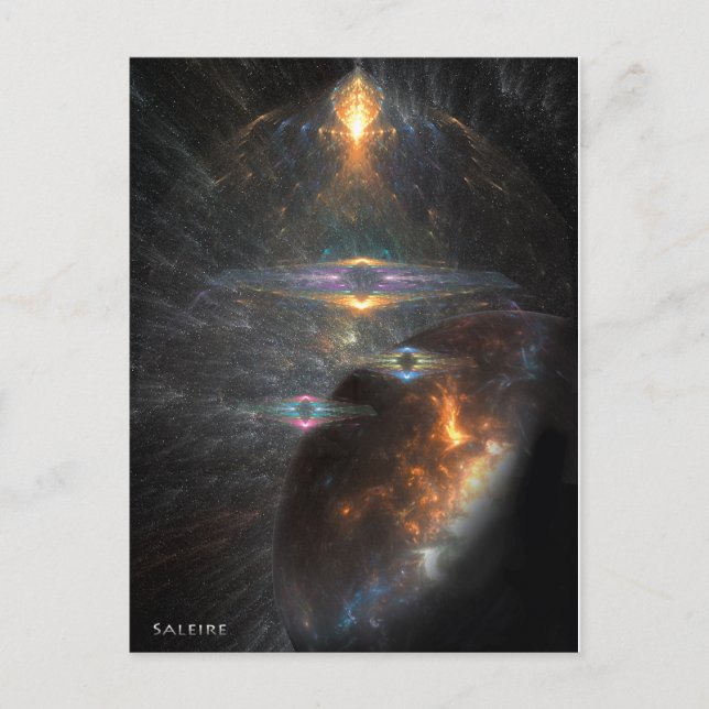 Weltraum Postkarte (Vorderseite)