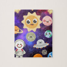 Weltraum-Puzzlekiste für Kinder