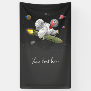 Weltraum-Raketen Truthahn Banner