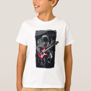 Weltraum-Rocker-Astronaut mit Gitarre-T-Shirt T-Shirt