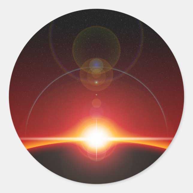 Weltraum Runder Aufkleber (Vorderseite)