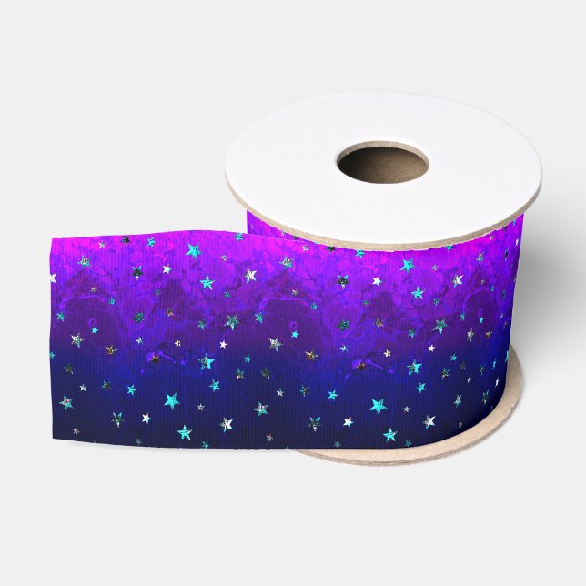 Weltraum schönes Galaxie Nachtschaubild Ripsband (Spule)