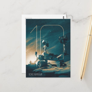 Weltraum, Sonnensystem, 10 Jahre Neugier Postkarte