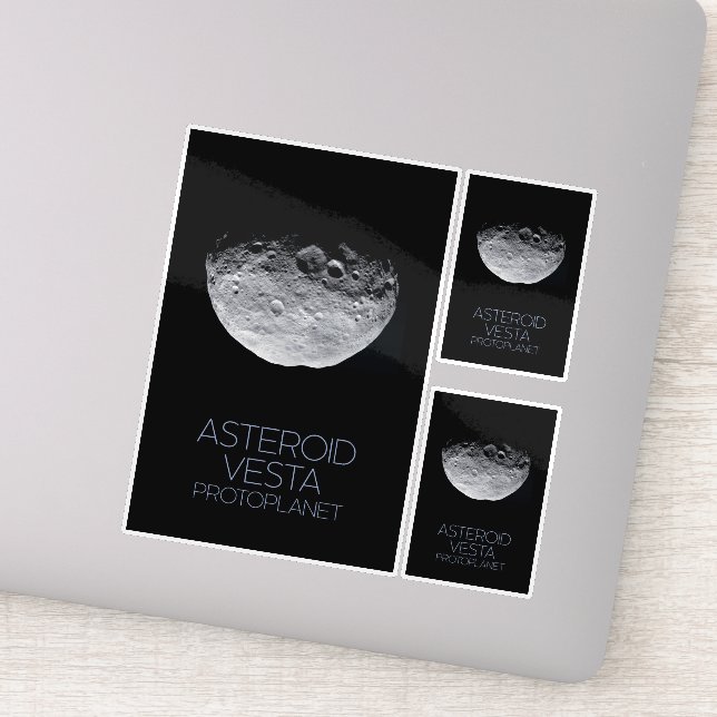 Weltraum, Sonnensystem, Asteroidengürtel, Vesta Aufkleber (Detail)