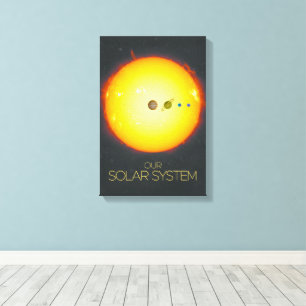 Weltraum, Sonnensystem, Sonne und Planeten Leinwanddruck