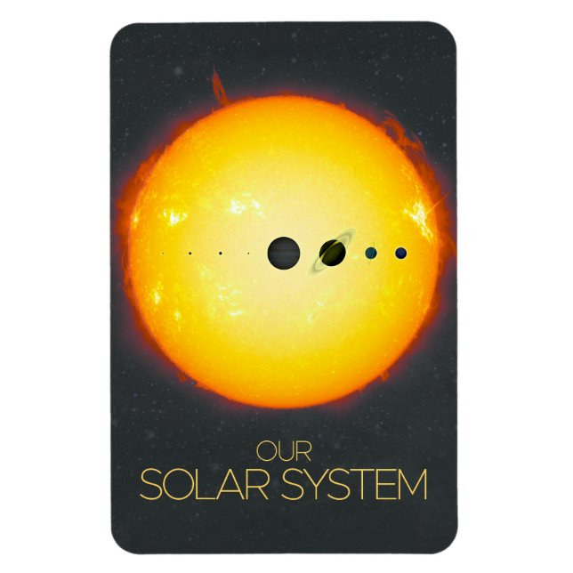 Weltraum, Sonnensystem, Sonne und Planeten Magnet (Vertikal)