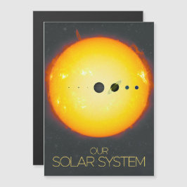 Weltraum, Sonnensystem, Sonne und Planeten Magneteinladung