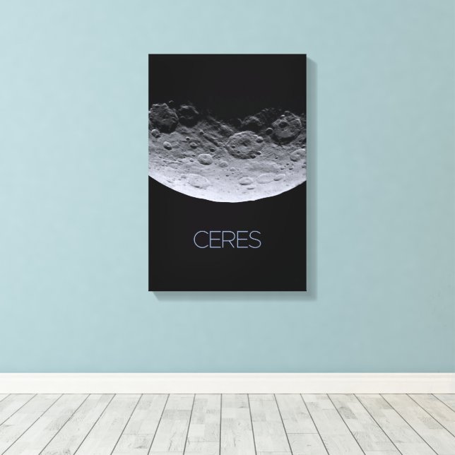 Weltraum, Sonnensystem, Zwergplanet Ceres Leinwanddruck (Insitu (Holzboden))