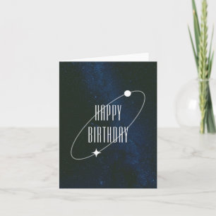 Weltraum Starry Night Universe Happy Birthday Karte