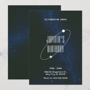 Weltraum Starry Night Universum Geburtstag Einladung