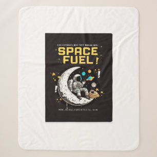 Weltraum-Treibstoff-Astronauten-Kaffee-Wurfdecke  Sherpadecke