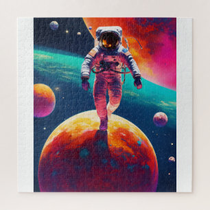 Weltraum- und Astronauten-Puzzle