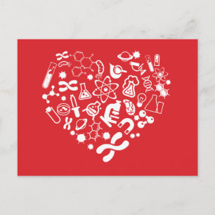 Weltraum und Wissenschaftsherz Postkarte