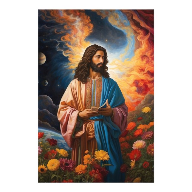 *~* Weltraum Universe Earth Light Heal AP50 Jesus Fotodruck (Vorne)