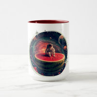 Weltraum Wassermelone Astronaut