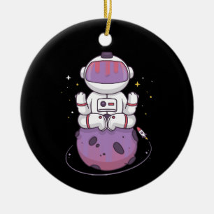 Weltraum Yoga Keramik Ornament