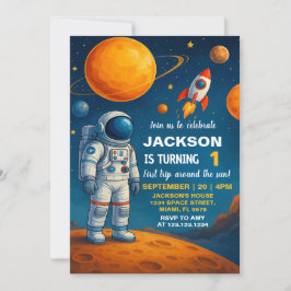 Weltraum zum Geburtstag Einladung