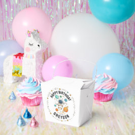 Weltraumabenteuer 1. Geburtstag | Weltraum-Party Geschenkschachtel