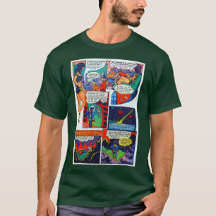 Weltraumabenteuer Comic-Büchenszene Retro-Ästhetik T-Shirt