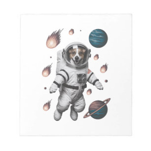 Weltraumabenteuer mit einem Hund-Astronauten Notizblock