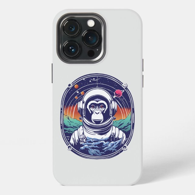 Weltraumaffe Astronaut iPhone 13 Pro Hülle (Hinten)