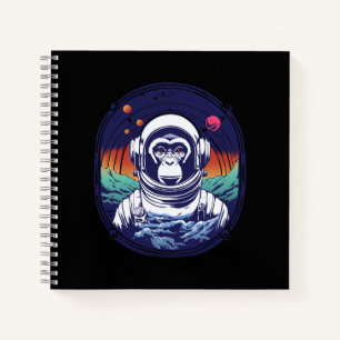Weltraumaffe Astronaut Notizbuch