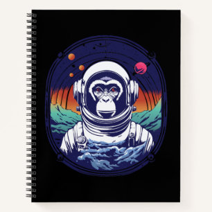 Weltraumaffe Astronaut Notizbuch