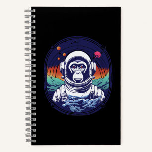 Weltraumaffe Astronaut Notizbuch
