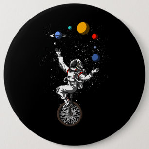 Weltraumamonaut Juggling Planets Kosmische Astrono Button
