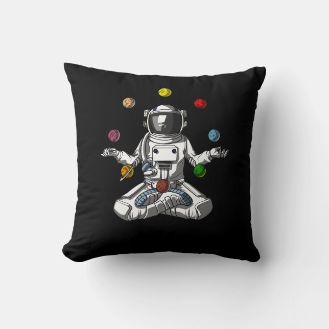 Weltraumamonaut Zen Yoga Meditation Kosmische Plan Kissen (Vorderseite)